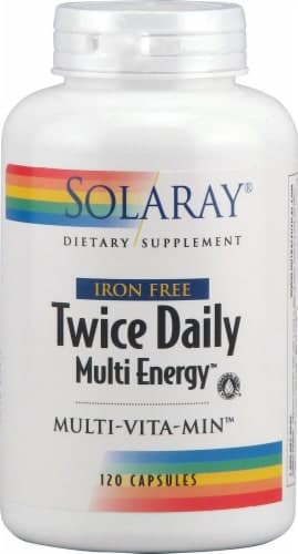 Solaray  Twice Daily Multi Energy Iron Free