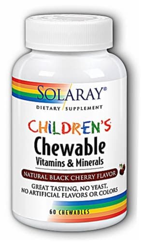 Solaray Children'S Natural Black Cherry Vitamin And Mineral Chewables