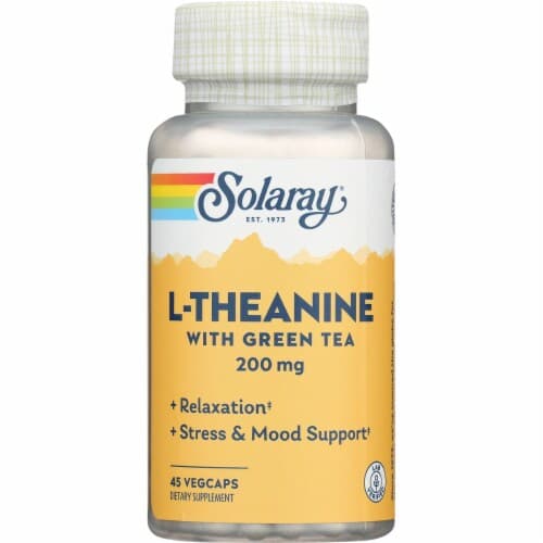 Solaray L-Theanine With Green Tea 45 Veg Caps
