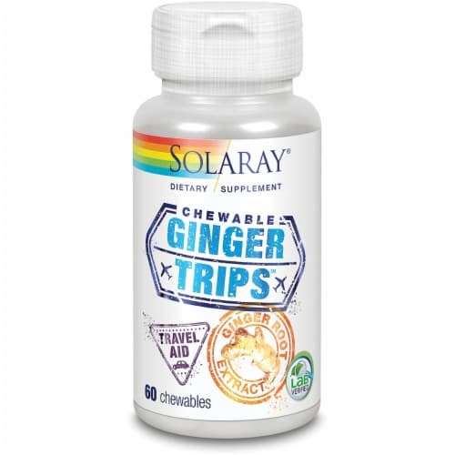 Solaray Chewable Ginger Trips 60 Chwbls
