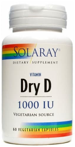 Solaray Dry Vitamin D Vegetarian Capsules 1000 Iu