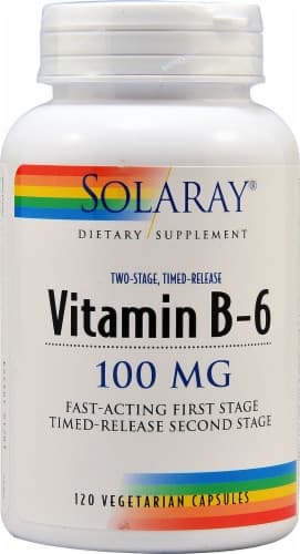 Solaray Vitamin B-6 Vegetarian Capsules