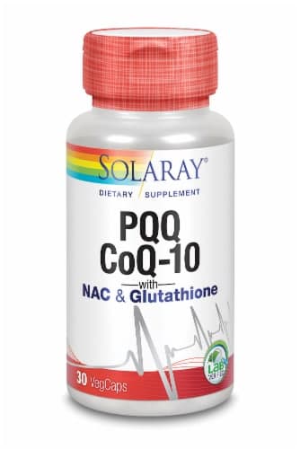 Solaray Pqq And Coq-10 With Nac And Glutathione Vegetable Capsules
