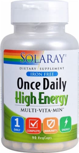 Solaray Once Daily High Energy Multi-Vita-Min Iron Free