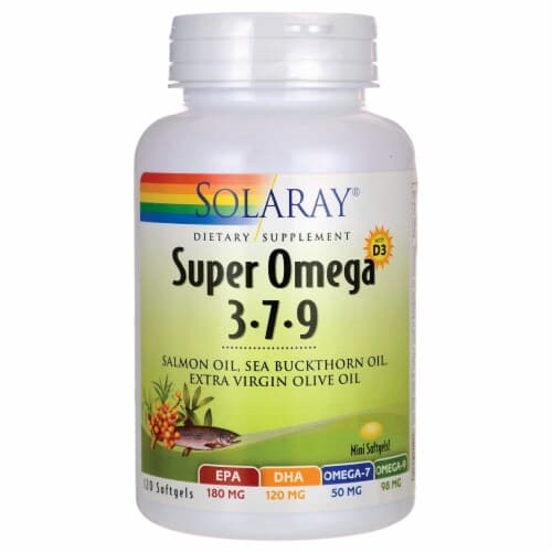 Solaray Super Omega 3-7-9 With D3 120 Sgels