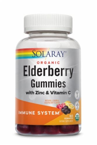 Solaray Elderberry Lemon & Raspberry Flavor Gummies