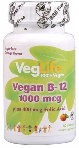 Veglife  Vegan B12 Plus Folic Acid   Orange