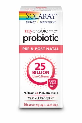 Solaray Mycobiome Probiotic Pre/Post Natal Formula Capsules