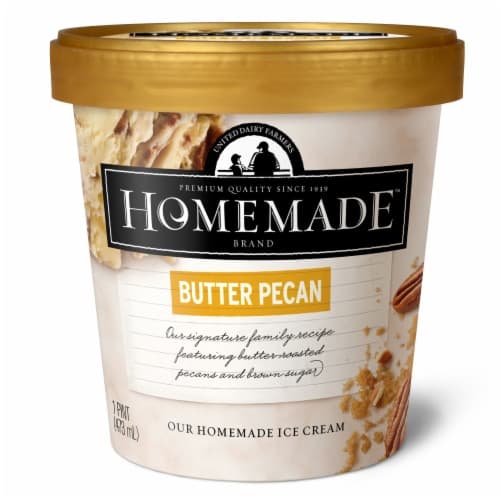 Homemade Brand Butter Pecan Ice Cream Tub