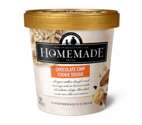 Homemade Brand Chocolate Chip Cookie Dough Ice Cream Tub