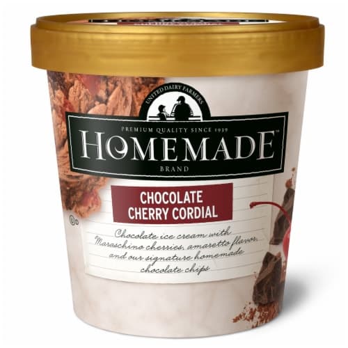 Homemade Brand Chocolate Cherry Cordial Ice Cream