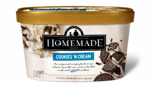 Homemade Brand Cookies 'N Cream Ice Cream Tub