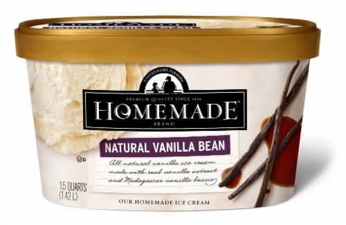 Homemade Brand Natural Vanilla Bean Ice Cream Tub