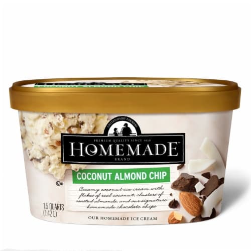 Homemade Brand Coconut Almond Chip Ice Cream Tub