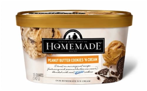 Homemade Brand Peanut Butter Cookies N Cream Ice Cream Tub