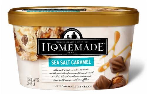 Homemade Brand United Dairy Farmers Sea Salt Caramel Ice Cream Tub