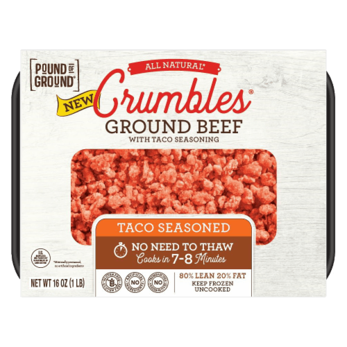 Pound Of Ground All Natural Seasoned Beef Crumbles