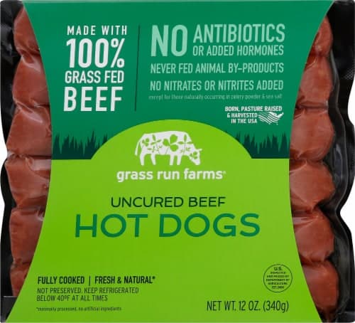 Grass Run Farms Uncured Beef Hot Dogs