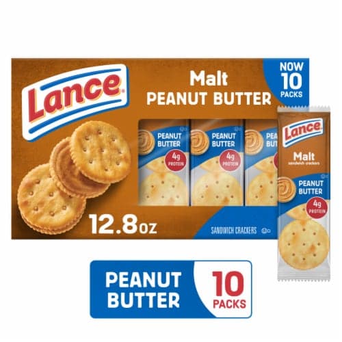 Lance Sandwich Crackers Malt With Peanut Butter