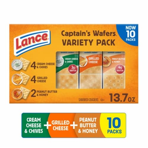 Lance Sandwich Crackers Captain'S Wafers Variety