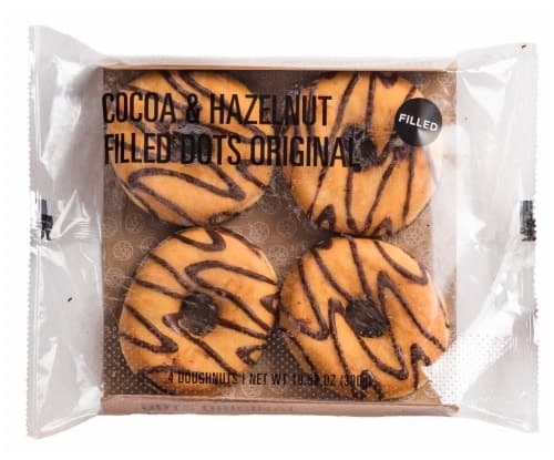 Dots Orignal Cocoa & Hazelnut Filled Donuts