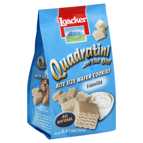 Loacker Quadratini Vanilla Bite Size Wafer Cookies