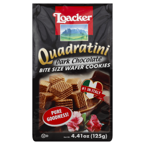 Loacker Quadratini Dark Chocolate Bite Size Wafer Cookies
