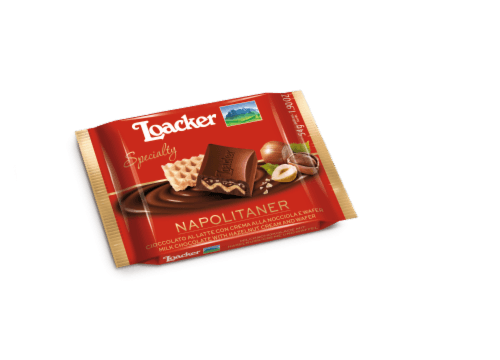Loacker Napolitaner Milk Chocolate With Hazelnut Cream Wafer Bar