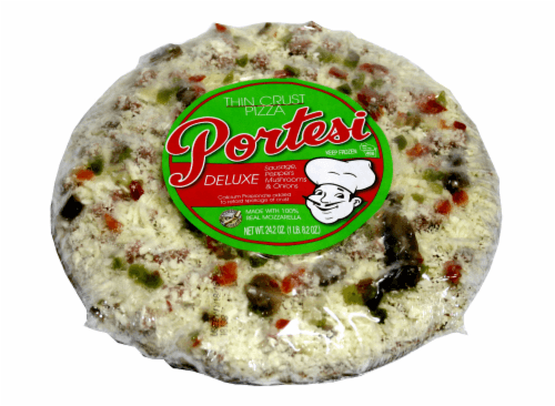 Portesi Deluxe Sausage Peppers Mushrooms & Onions Thin Crust Pizza