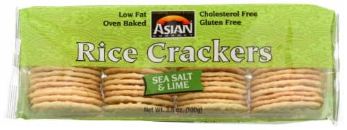 Asian Gourmet Rice Crackers, Sea Salt & Lime