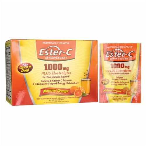 American Health Ester-C Effervescent Plus Electrolytes - Natural Orange Flavor 
