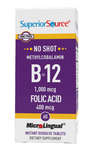 Superior Source No Shot B12 With Folic Acid Dissolving Tablets 1000Mcg