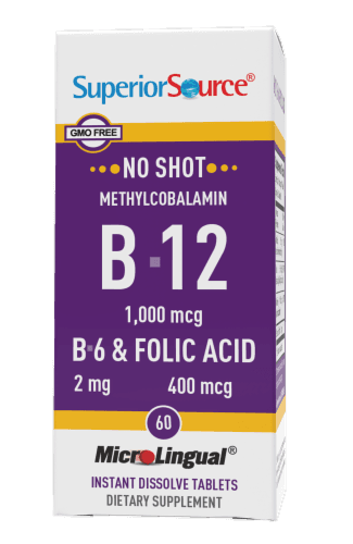 Superior Source No Shot B-12 With B-6 & Folic Acid Dissolving Tablets 1000Mcg