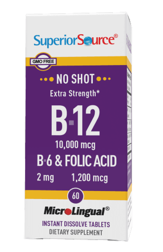 Superior Source No Shot Extra Strength B12 & B6 & Folic Acid Tablets 10000Mcg / / 1200Mcg