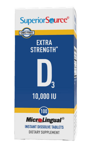 Superior Source Extra Strength Vitamin D3 Instant Dissolve Tablets 10000 Iu