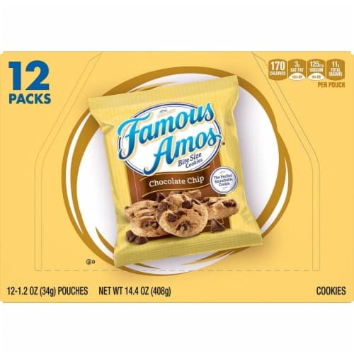Famous Amos Chocolate Chip Bite Size Cookies 12