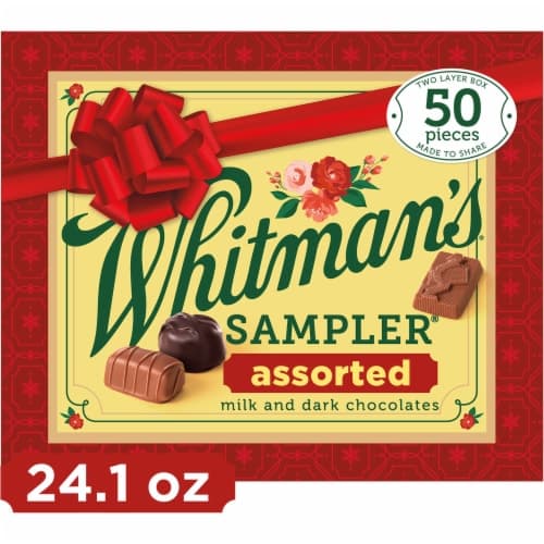 Whitman'S Sampler Christmas Assorted Milk & Dark Chocolate Sampler Gift