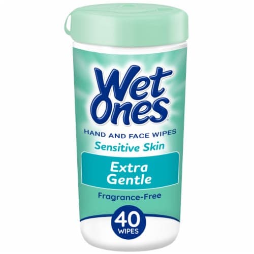 Wet Ones Hand And Face Wipes, Sensitive Skin, Fragrance Free, Extra Gentle