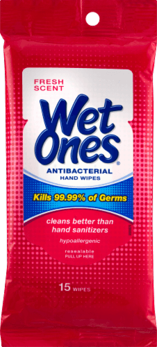 Wet Ones Hand Wipes, Antibacterial, Fresh Scent