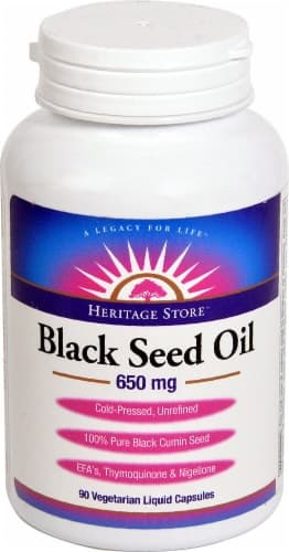 Heritage Store Black Seed Oil Liquid Capsules