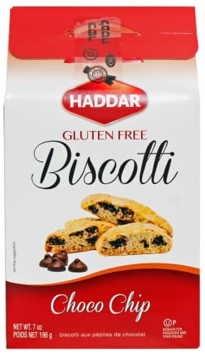 Haddar Gluten Free Choco Chip Biscotti