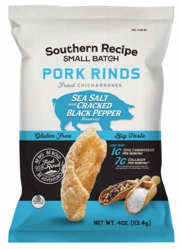 Southern Recipe Small Batch Pork Rinds Sea Salted & Cracked Black Pepper