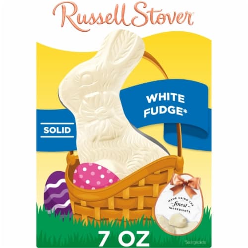 Russell Stover Easter Solid White Fudge Easter Bunny