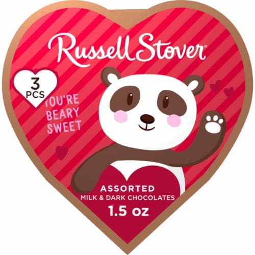 Russell Stover Valentine'S Day Pals Heart Assorted Milk & Dark Chocolate Gift