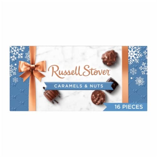 Russell Stover Christmas Caramels & Nuts In Milk & Dark Chocolate Gift