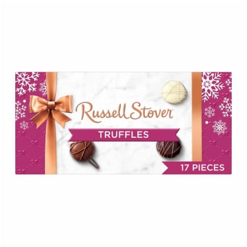 Russell Stover Christmas Truffles In Milk Dark & White Chocolate Gift