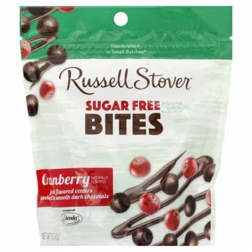 Russell Stover Bites, Sugar Free, Cranberry, Dark Chocolate