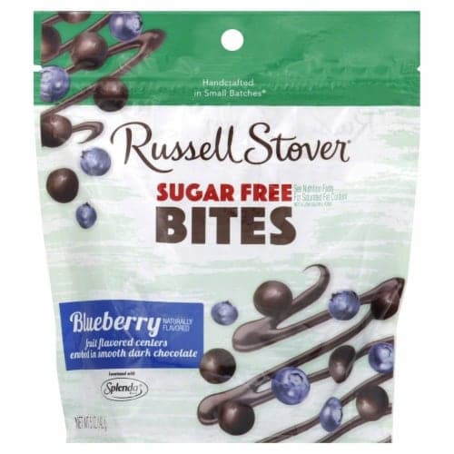 Russell Stover Bites, Sugar Free, Blueberry, Dark Chocolate