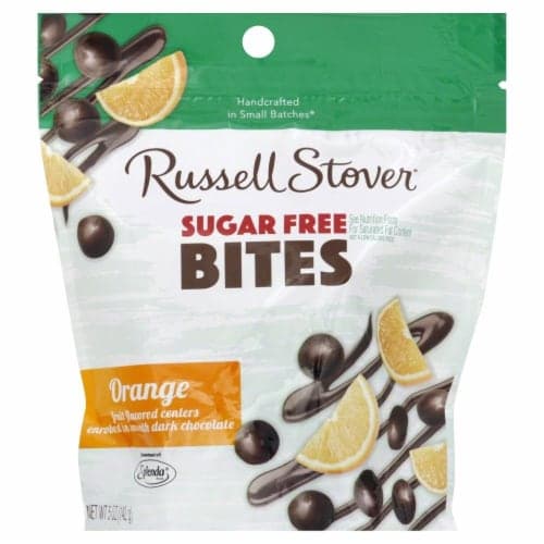 Russell Stover Bites, Sugar Free, Orange, Dark Chocolate