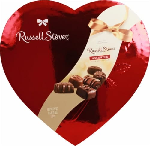Valentine'S Russell Stover Fine Chocolates Red Foil Heart (Where Available